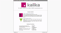 Desktop Screenshot of kalika.co.uk